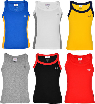

Gkidz Vest For Boys Cotton(Multicolor, Pack of 6