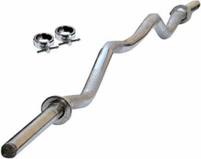 Swa Mi 3 Feet Curl Rod (19-20MM) Weight Lifting Bar with lock Weight Lifting Bar