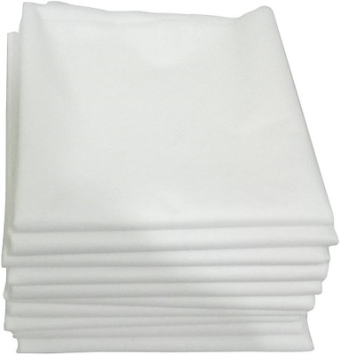 INAYA 20 TC Microfiber Single Solid Flat Bedsheet(Pack of 10, White)