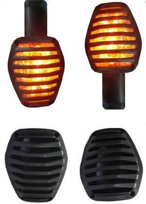 Speedtail bike indicator heavy Grill Set of -4 Bike Headlight Grill(Black) Flipkart