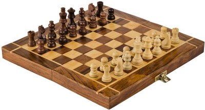 vnh Wooden Chess Set for Kids & Adults-Folding Chess Board 12 cm Chess Board(Brown)