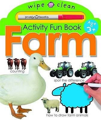 Wipe Clean Activity Fun Book - Farm(English, Hardcover, Priddy Roger)