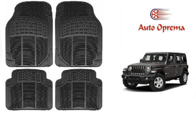 Auto Oprema Rubber Standard Mat For  Mahindra Jeep(Black)