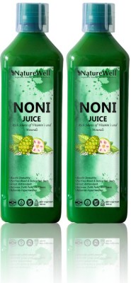 Naturewell Premium Noni Juice Natural Juice for Building Immunity and Digestion Booster (PACK OF 2) Natural(Pack of 2)