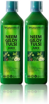 Naturewell Premium Giloy Neem Juice with Tulsi IMMUNITY BOOSTER.Immunity Booster. (PACK OF 2)(Pack of 2)