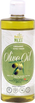 Nature's Next Organic Extra Virgin Olive Oil - Cold Pressed - Least Acidic - Healthy Heart - No Additives - Made in Spain - High in Energy Olive Oil PET Bottle(500 ml)