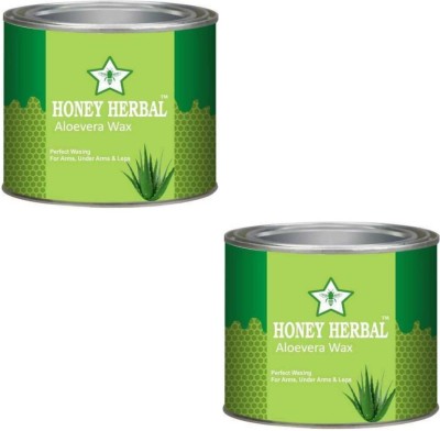 HONEY HERBAL Best Alovera wax for smooth and natural waxing for arms,legs and under arms(alovera 1200 gm)pack of 2 Wax(1200 g)