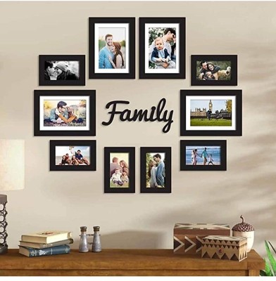 Art Gifts Solutions Wood Wall Photo Frame(Black, 10 Photo(s), 4×6, 6×8)