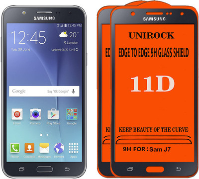 Unirock Tempered Glass Guard for Samsung Galaxy J7(Pack of 2)