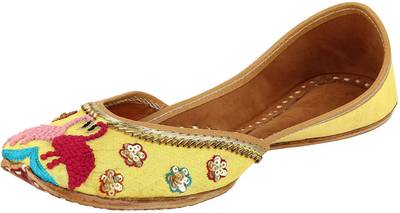 DESI DARZI Embroidery Handmade Ethnic Stylish Partywear Mojri Punjabi Jutis Outdoors For Women