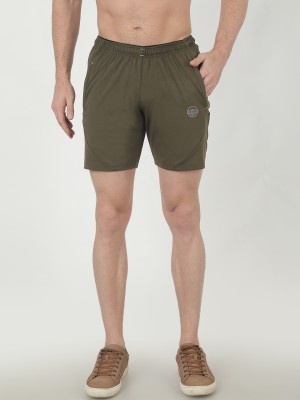 FEVER Solid Men Green Sports Shorts