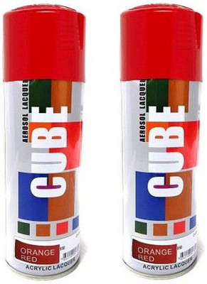 CUBE Red Spray Paint 450 ml(Pack of 2)