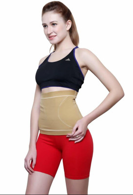 KUDIZE Anti-Rolling Tummy Tucker Ladies Shapewear Women Body Shaper Look Slim Instantly Abdominal Belt(Beige)