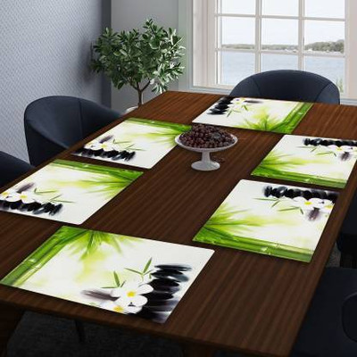 Dakshya Industries Rectangular Pack of 6 Table Placemat(Multicolor, PVC)