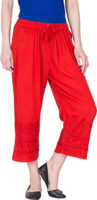LUJOSO Regular Fit Women Red Trousers