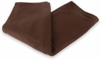Unique Style Solid Double Fleece Blanket for  AC Room(Polyester, Brown)