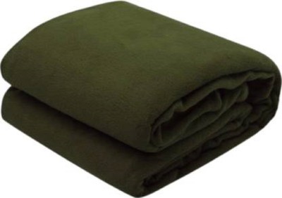 Unique Style Solid Double Fleece Blanket for  AC Room(Polyester, Green)