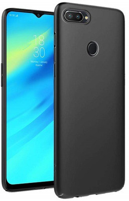 Maniya Creations Back Cover for Oppo A12, Oppo A7(Black, Grip Case, Silicon)
