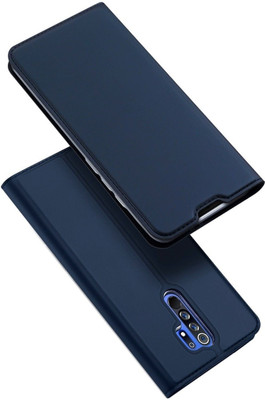 DUX DUCIS Flip Cover for POCO M2(Blue, Shock Proof)