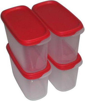 TUPPERWARE Polypropylene Grocery Container  - 1700 ml(Pack of 4, Red, White)