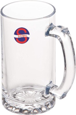 Somil Funky Stylish Transparent With Handle, Glass, Clear 500 ml-Kt05 Glass Beer Mug(500 ml)