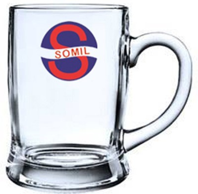 Somil Funky Stylish Transparent With Handle, Glass, Clear, 400ml-Kt21 Glass Beer Mug(400 ml)
