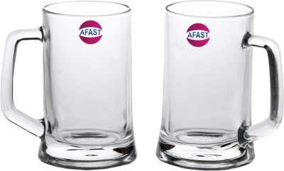 Somil New Bavrage Tumbler Pilsner Glass With Handle Set Of 2-BR09 Glass Beer Mug(300 ml, Pack of 2)