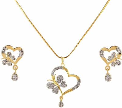 RADHAKRISHNA SALES Alloy Gold-plated Gold Jewellery Set(Pack of 1)