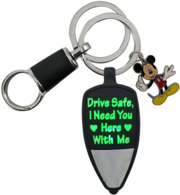 SHOKY LOOKS High quality Multi colour light reflection drive safe massage I need u here with me with cartoon Mickey Mouse and Locking Hook Full Metal. Your special one Gift, Girl, Boy, Men, Women, Friend,High quality Multi colour light reflection drive safe massage I need u here with me with cartoon