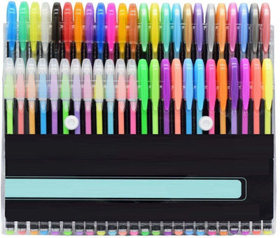 apcatio Neon Color Gel Pen Set 36 Pcs For Sketching Painting Drawing Multi-function Pen(Pack of 36, Ink Color - neon color)