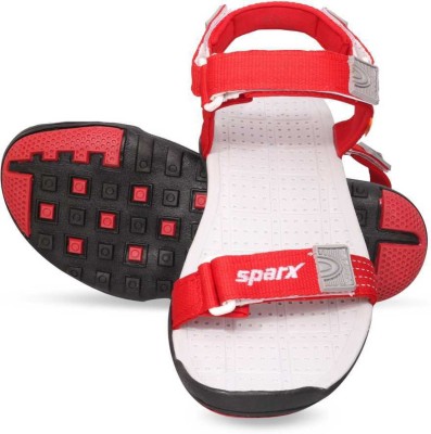 Sparx SS 414 Men Sandals(White, Red , 10)