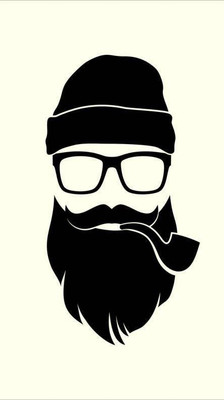 amzinghub 60 cm a...suttabeardman Self Adhesive Sticker(Pack of 1)