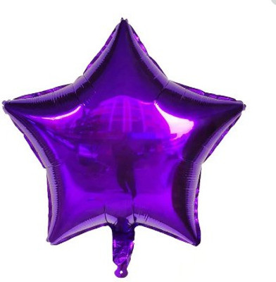 Bloomsevent Solid Blooms Event Twinkling star shape foil Balloon ( Purple) Balloon(Purple, Pack of 1)