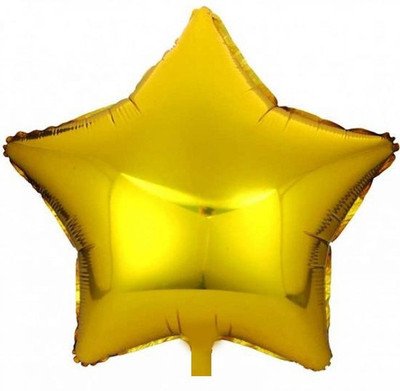 Bloomsevent Solid Blooms Event Twinkling star shape foil Balloon ( Golden) Balloon(Gold, Pack of 1)