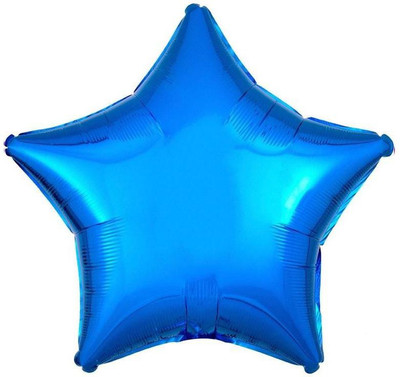 Bloomsevent Solid Blooms Event Twinkling star shape foil Balloon ( Blue) Balloon(Blue, Pack of 1)