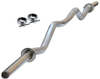 SBR Sports ''Curl 3ft Chromed Weight Lifting Rod with 2 Locks For Exercise Weight Lifting Bar(Silver)