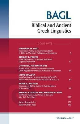 Biblical and Ancient Greek Linguistics, Volume 6(English, Paperback, unknown)