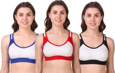 Willyard Women Sports Non Padded Bra(Blue, Red, Black)