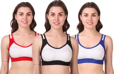 Willyard Women Sports Non Padded Bra(Red, Black, Blue)