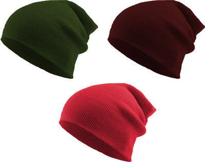 THE BLAZZE Beanie Cap(Pack of 3)