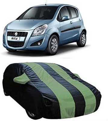 Aaka Creations Car Cover For Maruti Suzuki Ritz (With Mirror Pockets)(Green, Blue)