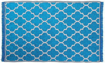 Linen Basics Light Blue Chenille Runner(5 ft,  X 7 ft, Rectangle)