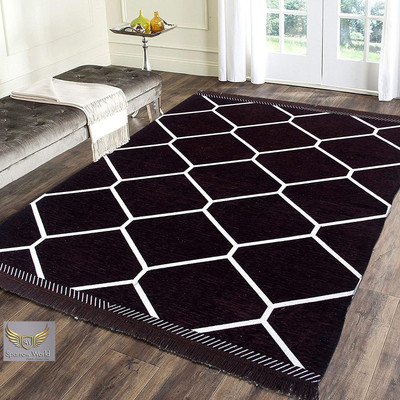 Sparrow world Brown Cotton Runner(7 ft,  X 5 ft, Rectangle)