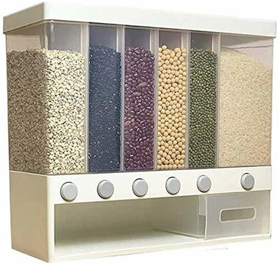 TOTAM Polypropylene Cereal Dispenser  - 10 L(White)