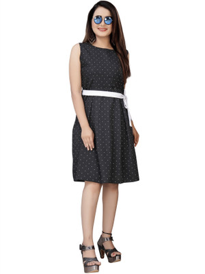 maruti fab Women A-line Black Dress