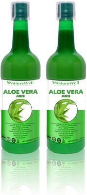 Naturewell Ultra Aloe vera Juice for Building Immunity and Digestion Booster (PACK OF 2) Natural(1000 ml)