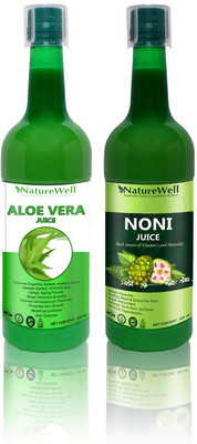 Naturewell Ultra Aloevera/Noni for Building Immunity and Digestion Booster /Pack of 2(2 x 500 ml)
