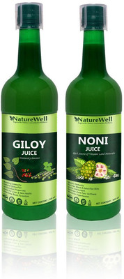 Naturewell Ultra Giloy/Noni for Building Immunity and Digestion Booster /Pack of 2 Natural(Pack of 2, 1000 ml)