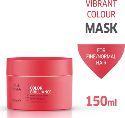 9% OFF on Wella Professionals Invigo Color Brilliance Mask, For Fine/Normal Hair(150 ml) 9% OFF on Wella Professionals Invigo Color Brilliance Mask, For Fine/Normal Hair(150 ml)