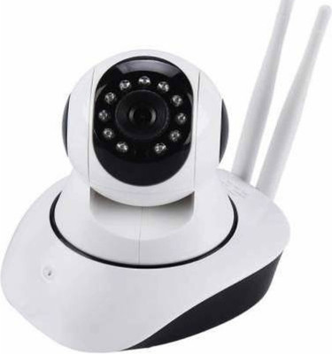 Zinzo Dual Antenna WiFi with 360 Degree Rotation IP Smart Camera p2p MINI Wireless IP CCTV Surveillance Camera 720P Night Vision Dual Antenna Security Camera Security Camera(64 GB, 1 Channel)